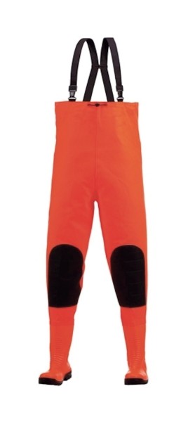 Pantaloni cu pieptar din PVC, cu cizme S5 Incorporate. Cu bretele. Intaritura in genunchi