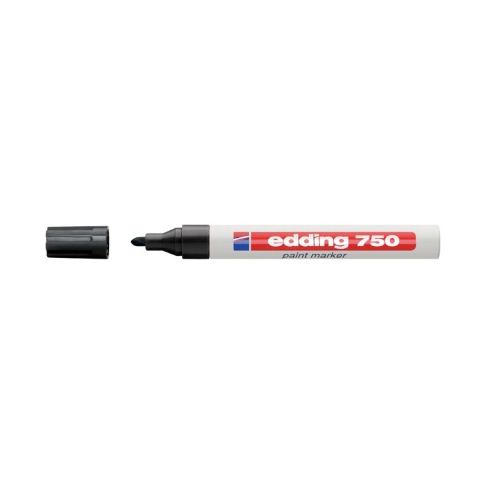 Paint marker Edding 750, varf rotund, 2 - 4 mm, negru