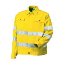 Jacheta de lucru, de inalta vizibilitate, culoare galben. Benzi reflectorizante. Material: tercot