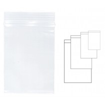 Pungi plastic cu fermoar pentru sigilare, 160 x 230 mm, 100 buc/set - transparente