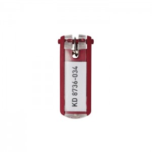 Suport eticheta pentru cheie Durable, 6 bucati/set, rosu