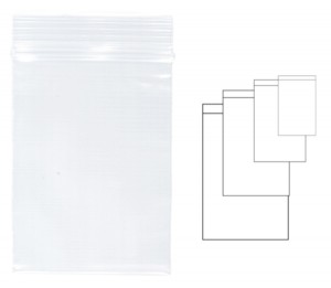 Pungi plastic cu fermoar pentru sigilare,  80 x 120 mm, 100 buc/set - transparente